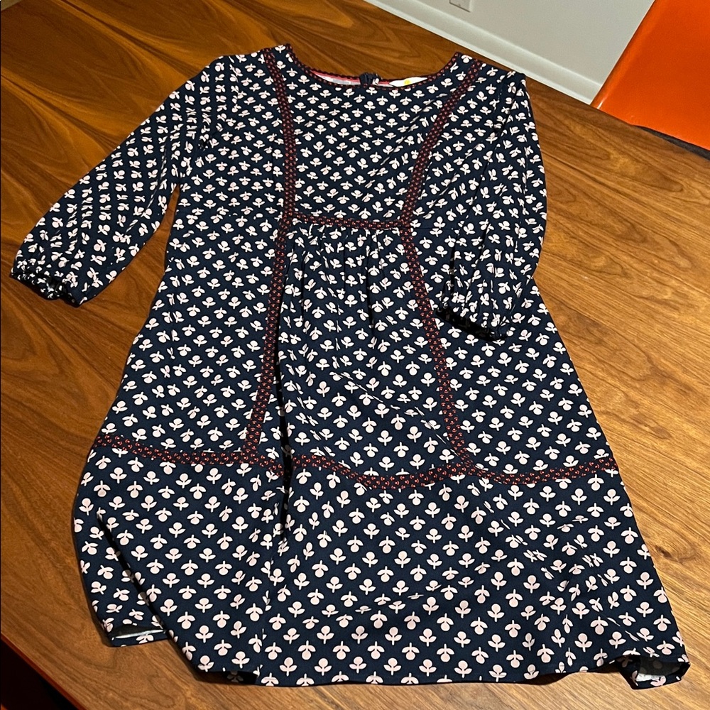 Boden Navy Blue/Pink Floral Dress